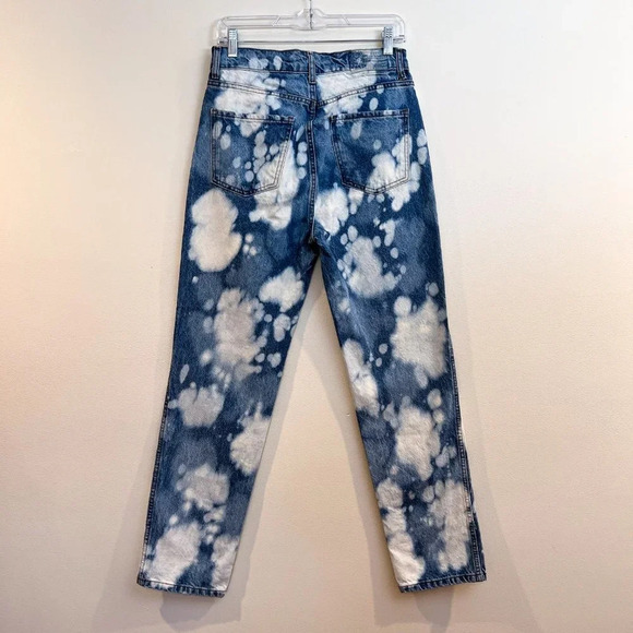 REVICE Ex Boyfriend Bleach Dyed High Waist Denim Jeans in Bright Lights 29 NWT - Picture 7 of 9